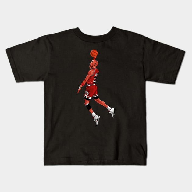 Michael Jordan Kids T-Shirt by Paul Draw